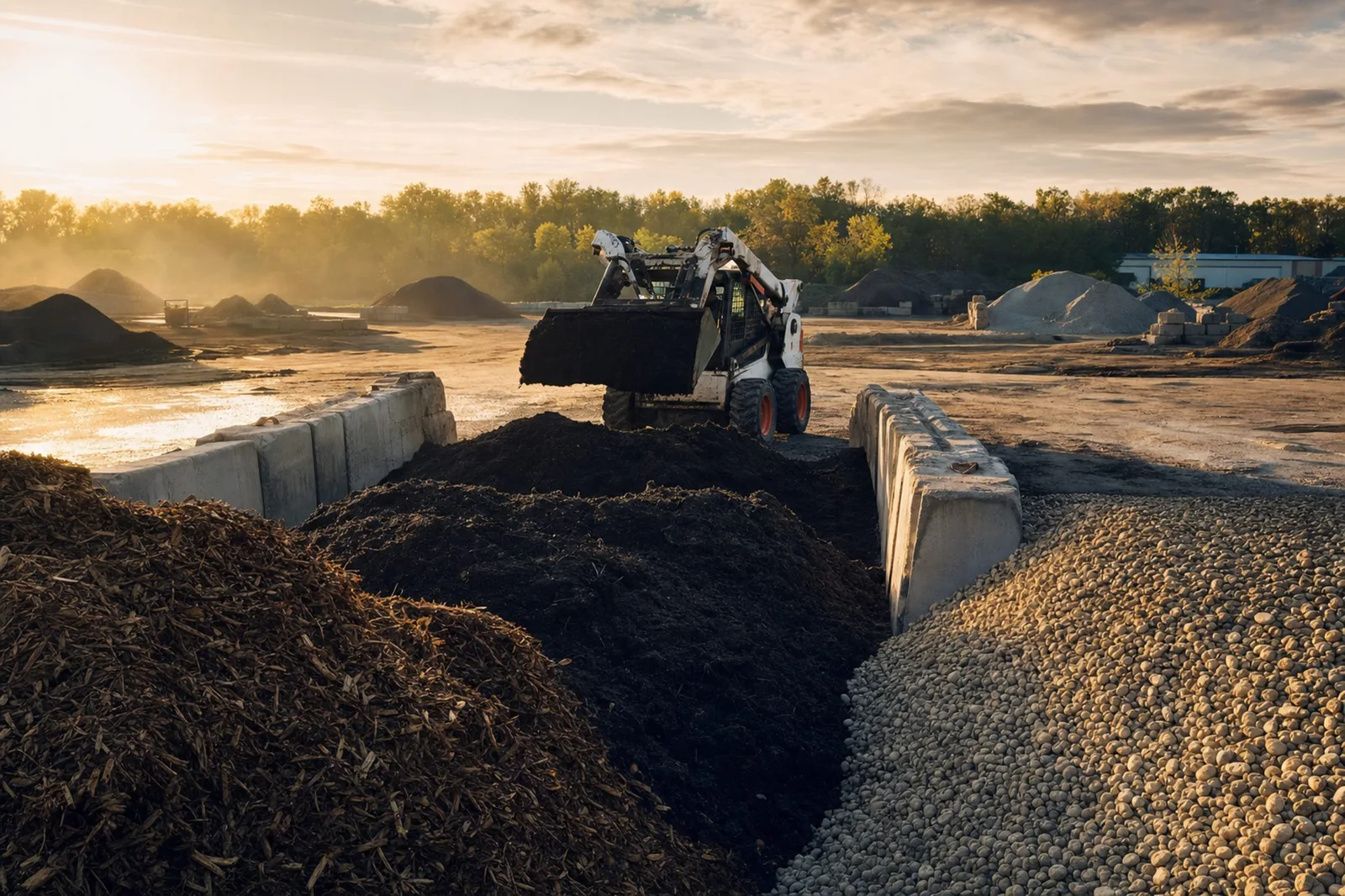 Bulk landscape material supply concept